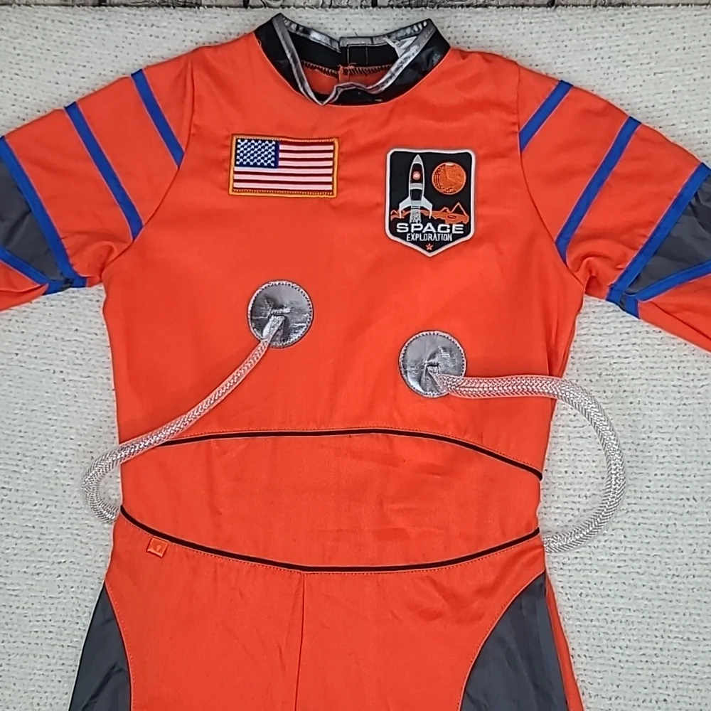 Teetot Astronaut Kids'/Childs' Halloween Jumpsuit/Costume Helmet Org/Blk Multi